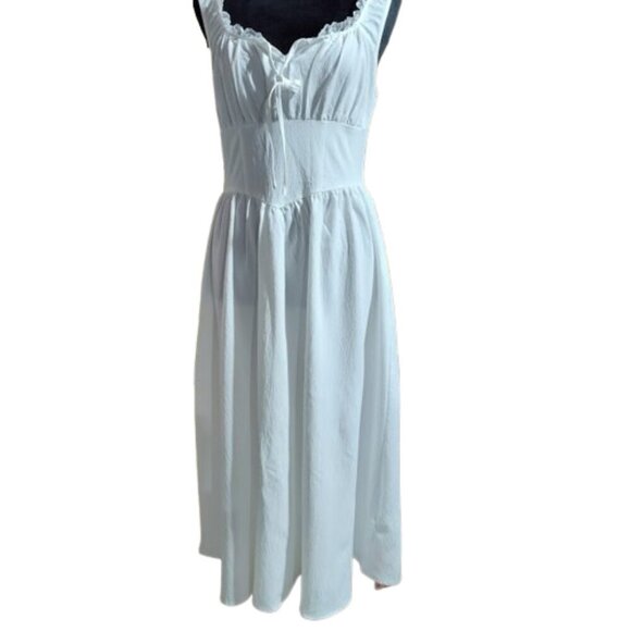 SHEIN MOD Pap 21 Raccolta Carta Women's Size Small Size 4 White Summer Dress NWT - Picture 7 of 11
